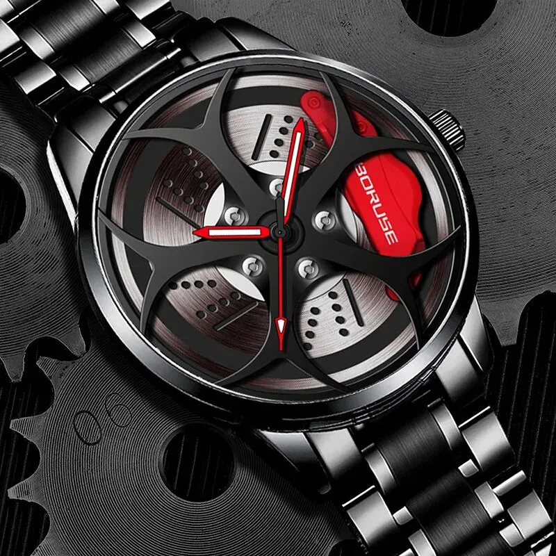 2pcs Set Fashion Mens Stainless Steel Quartz Watches Simple Men Business Watch Luminous Clock Male Casual Bracelet Wristwatch
