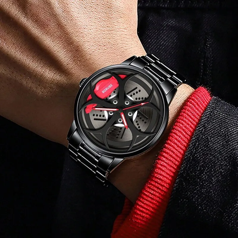 2pcs Set Fashion Mens Stainless Steel Quartz Watches Simple Men Business Watch Luminous Clock Male Casual Bracelet Wristwatch