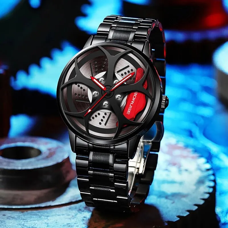 2pcs Set Fashion Mens Stainless Steel Quartz Watches Simple Men Business Watch Luminous Clock Male Casual Bracelet Wristwatch