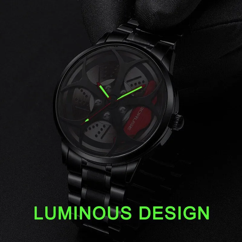 2pcs Set Fashion Mens Stainless Steel Quartz Watches Simple Men Business Watch Luminous Clock Male Casual Bracelet Wristwatch