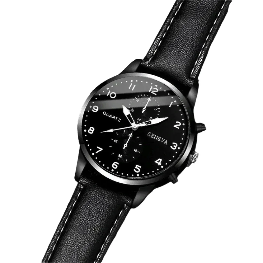 3 Piece Mens Casual Watch Bracelet Set - Without Box