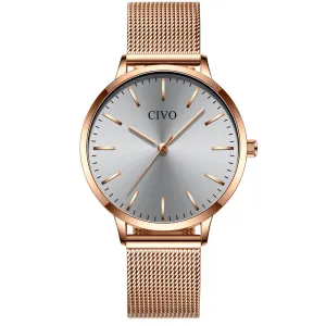 8060C | Quartz Women Watch | Mesh Band
