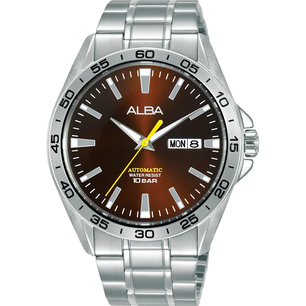 Alba Mechanical Sports Automatic Brown Dial Mens Watch AL4307X