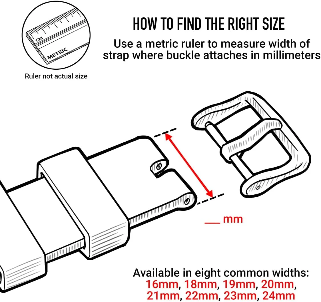 Archer Watch Straps - Stainless Steel Watch Strap Buckles