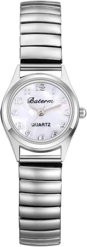 Avaner Women's Elastic Strap Watches: Stretch Band Analog Quartz Stainless Steel Strap Bangle Wrist Watches