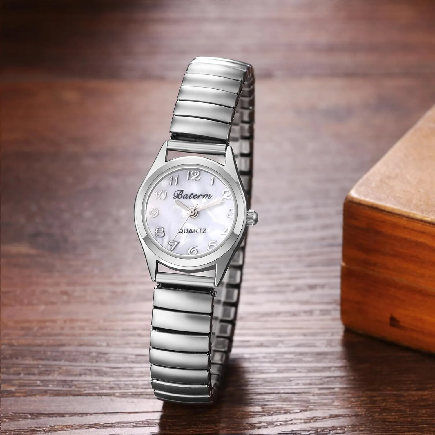Avaner Women's Elastic Strap Watches: Stretch Band Analog Quartz Stainless Steel Strap Bangle Wrist Watches