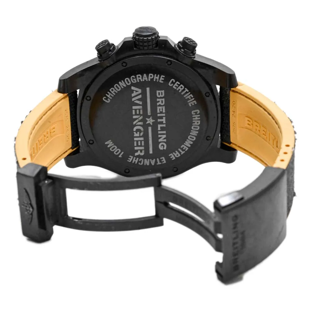 Breitling Mens Avenger Hurricane Breitling 50mm Black Chronograph Watch Ref #:  XB1210E41B1W1