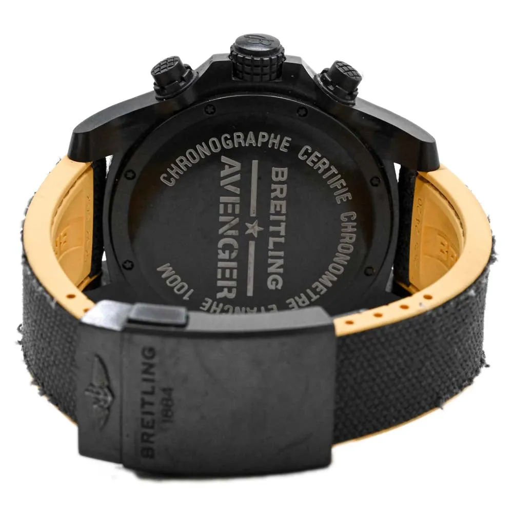Breitling Mens Avenger Hurricane Breitling 50mm Black Chronograph Watch Ref #:  XB1210E41B1W1