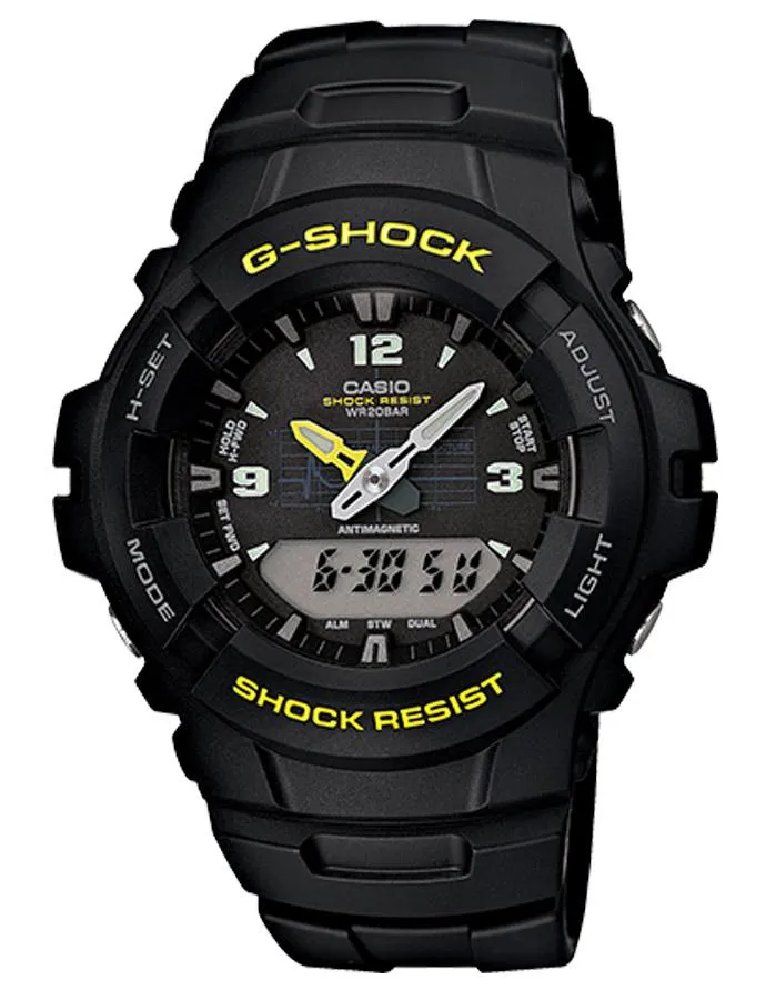 Casio G-Shock Mens Watch - Anti-Magnetic Resistance - Black/Yellow - 200M