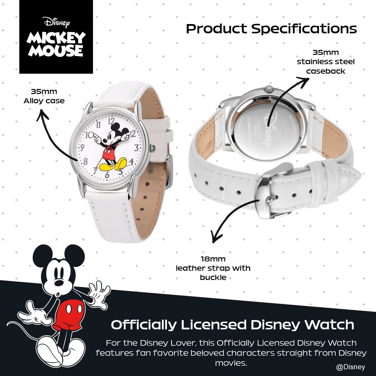 DISNEY Mickey's Articulating Hands Watch