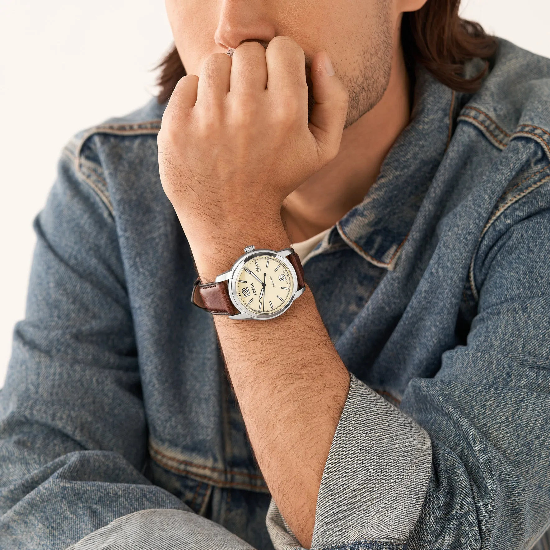 Fossil Heritage Automatic Brown LiteHide™ Watch