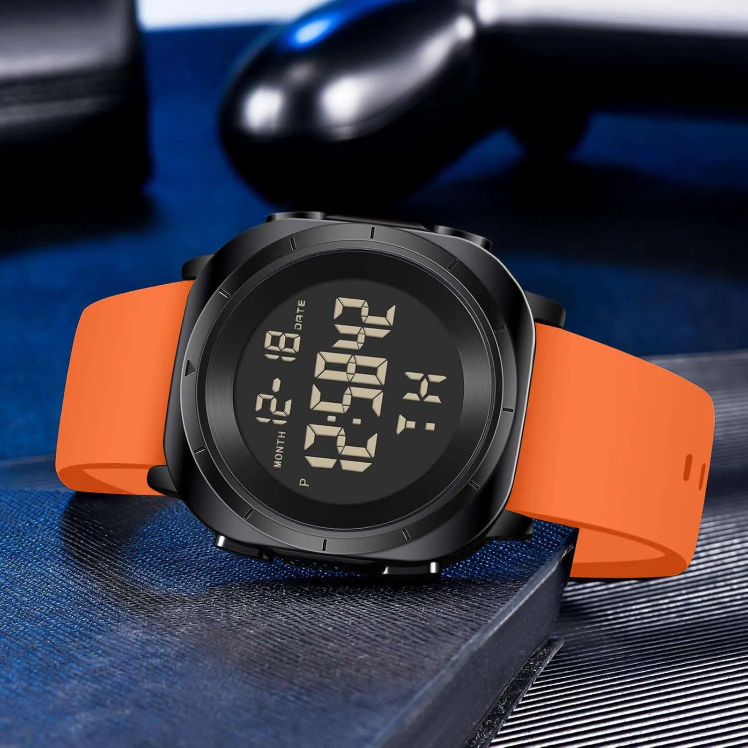 Mens Gold Digital Waterproof Running Wrist Watch for Men Military Sports Tactical Dive Cheap Men's Wrist Watches Digital Black and Silver