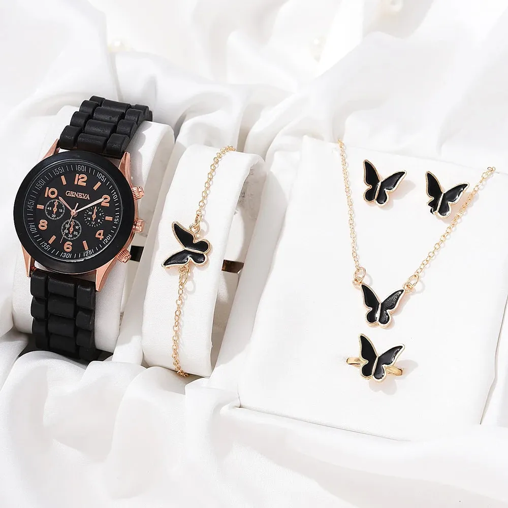 Necklace Earrings Bracelet Set Watches