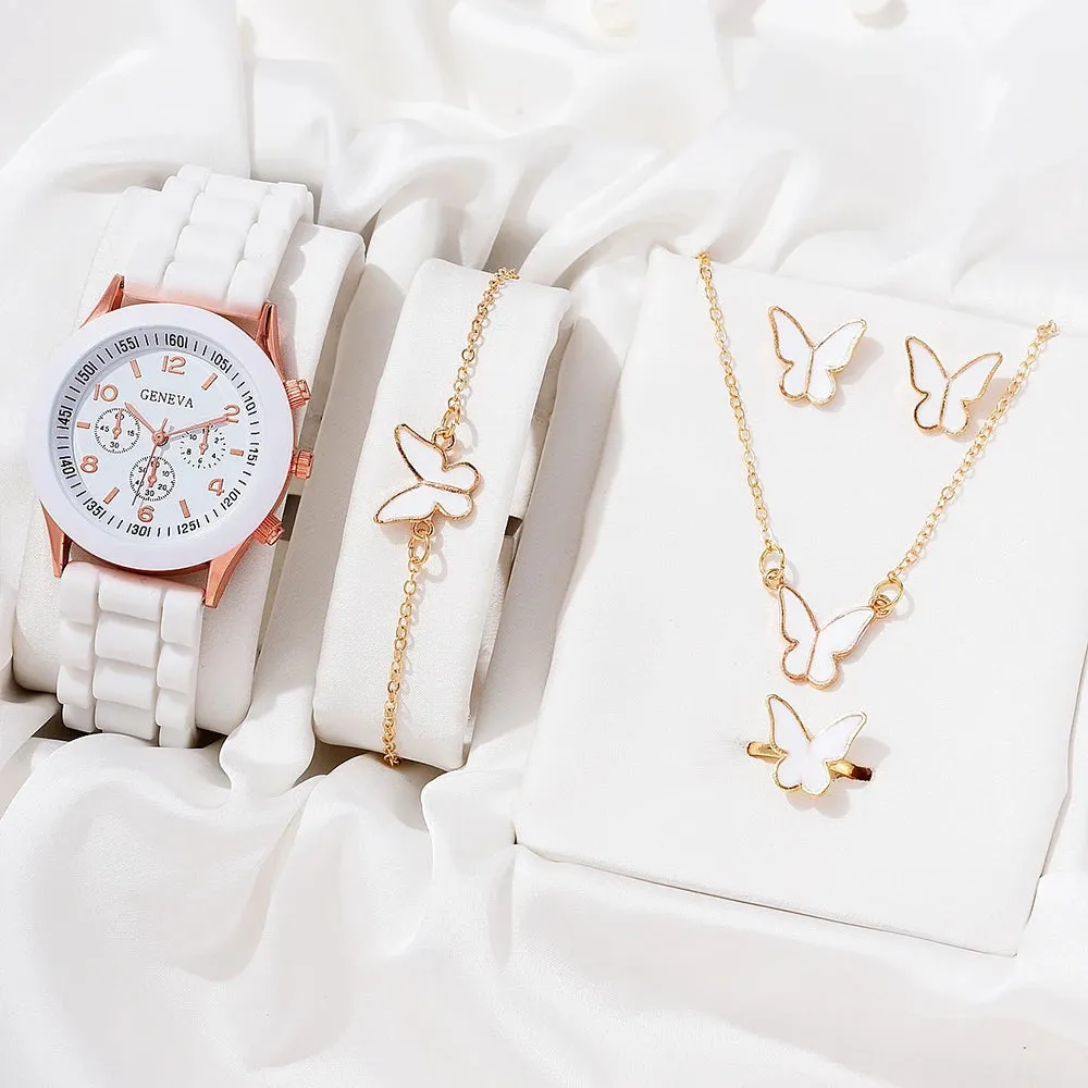 Necklace Earrings Bracelet Set Watches
