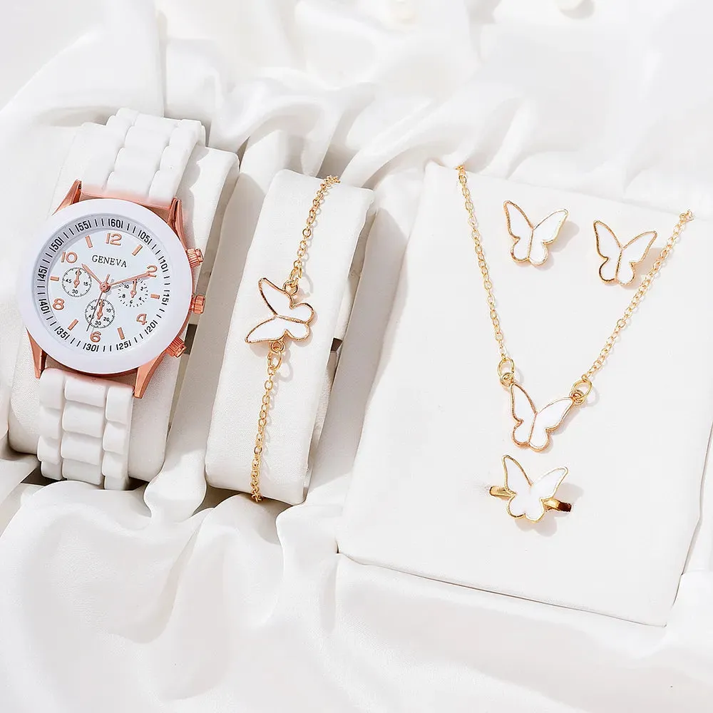 Necklace Earrings Bracelet Set Watches