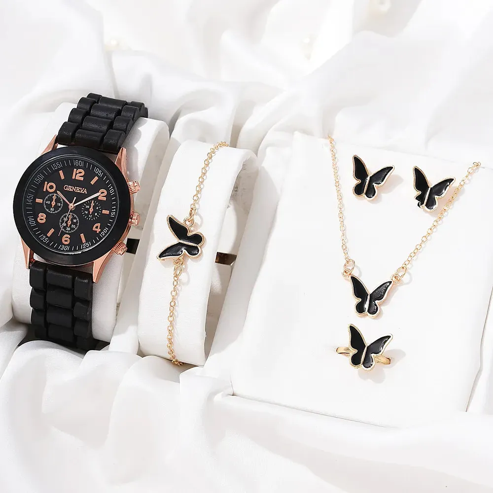 Necklace Earrings Bracelet Set Watches