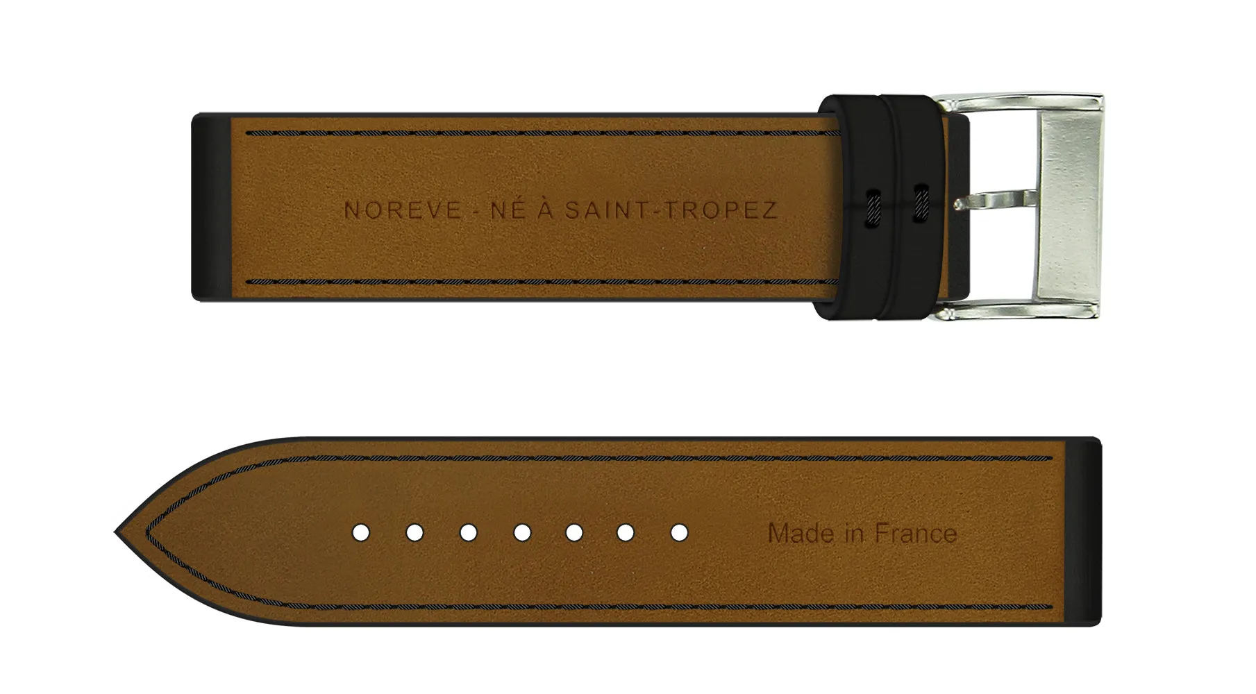 Noreve Saint Tropéz Strap for Apple Watch in Arange Clouquié