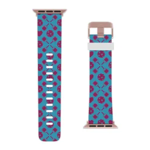 pickle ball pattern, Watch Band for Apple Watch, pickleball, pickle ball, gamer, tennis, ping pong, sports, watch band,