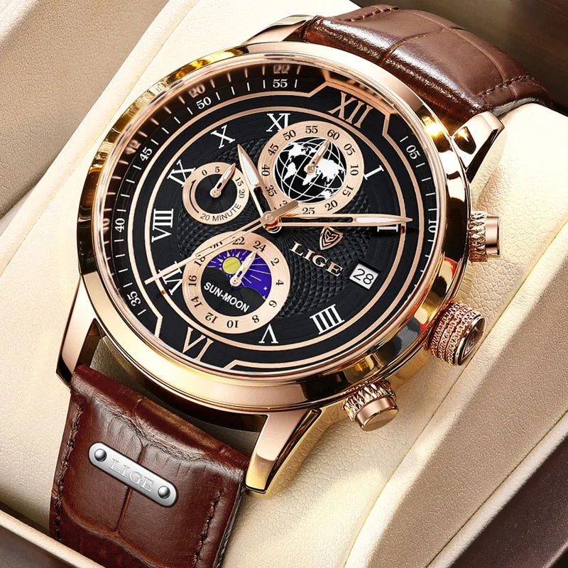 Premium Leather Chronograph Watch