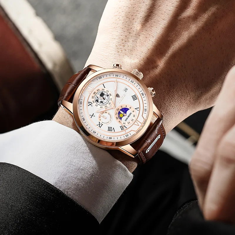 Premium Leather Chronograph Watch
