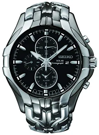 Seiko Men's Excelsior Black Ion Finish Solar