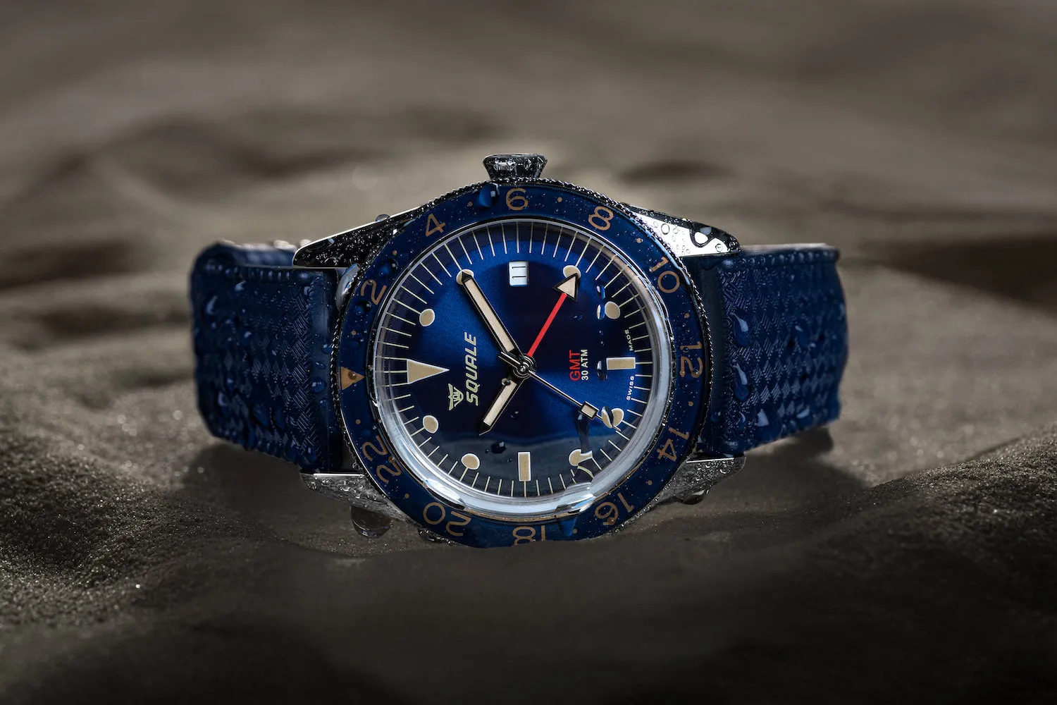 SQL Watch Sub-39 GMT Blue Vintage Rubber
