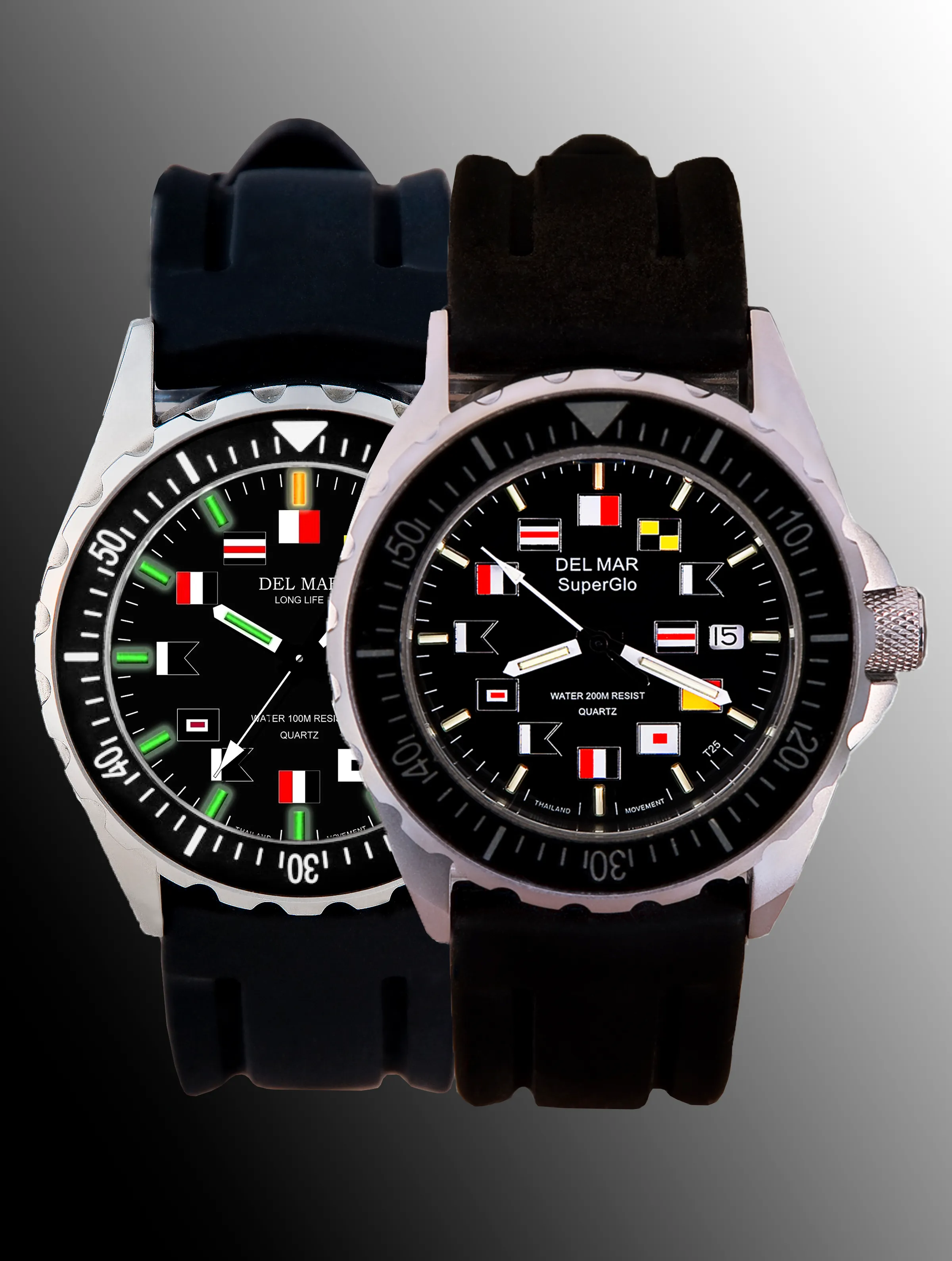 Super Glo Sports Strap Black Nautical #50235
