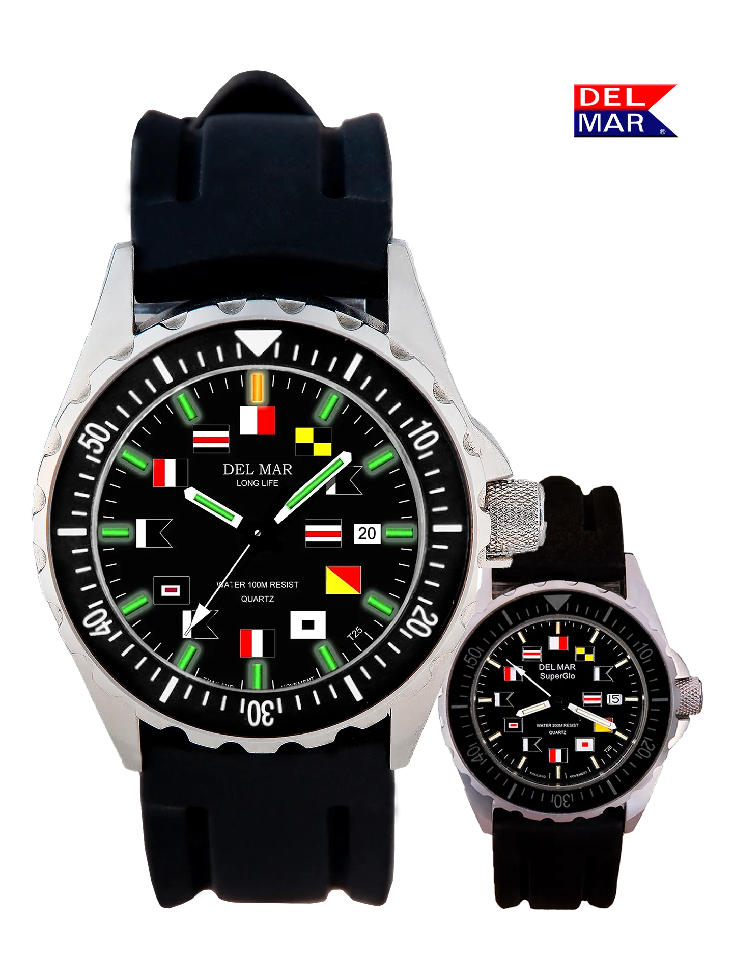 Super Glo Sports Strap Black Nautical #50235