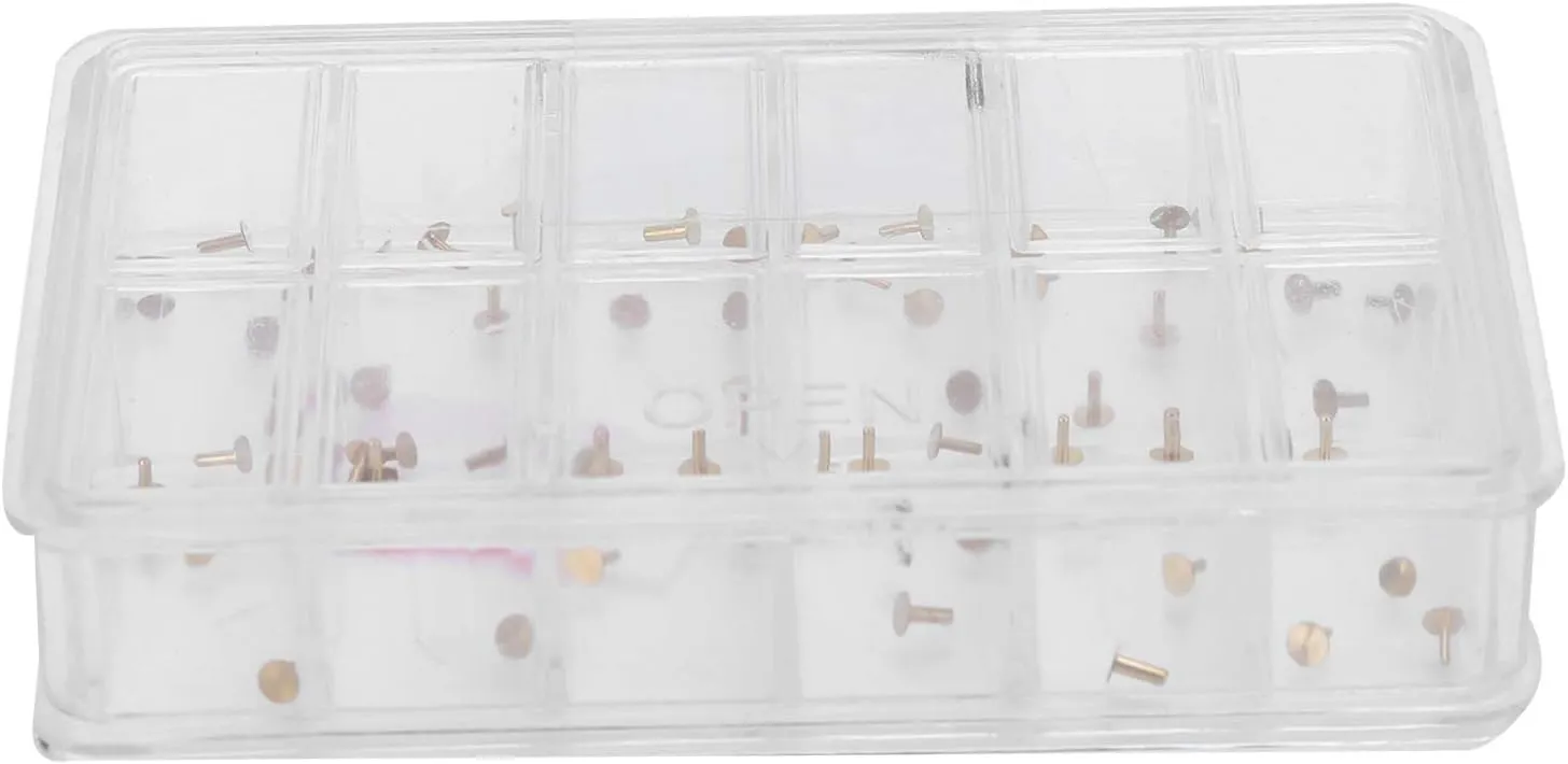 Watch Repairing Dial Feet, Copper Watch Dial Feet Assortment Spares Repairs Parts Multiple Compartments Box for Wristwatch Watchmaker
