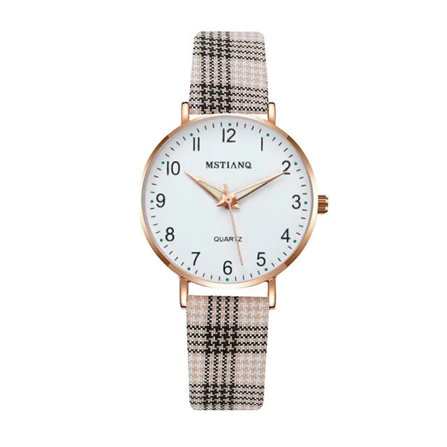 Women Watch  Fashion Casual Leather Belt Watches Small Dial Quartz