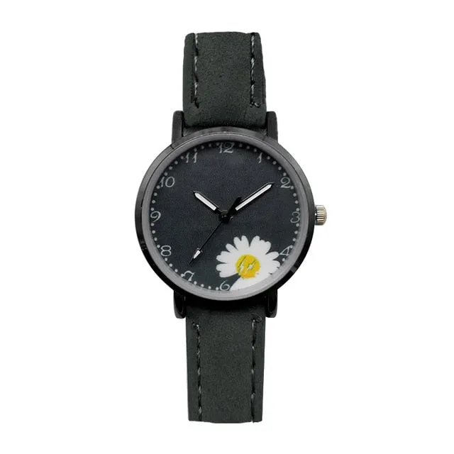 Women Watch  Fashion Casual Leather Belt Watches Small Dial Quartz
