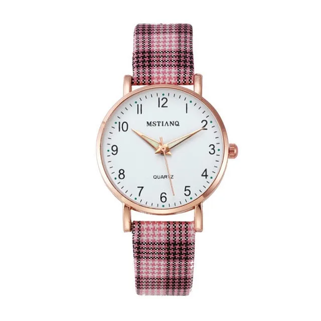 Women Watch  Fashion Casual Leather Belt Watches Small Dial Quartz