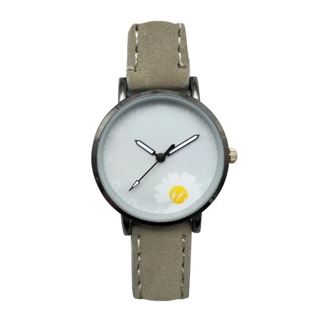 Women Watch  Fashion Casual Leather Belt Watches Small Dial Quartz