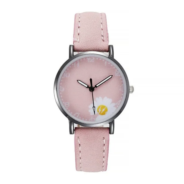 Women Watch  Fashion Casual Leather Belt Watches Small Dial Quartz