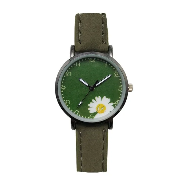 Women Watch  Fashion Casual Leather Belt Watches Small Dial Quartz