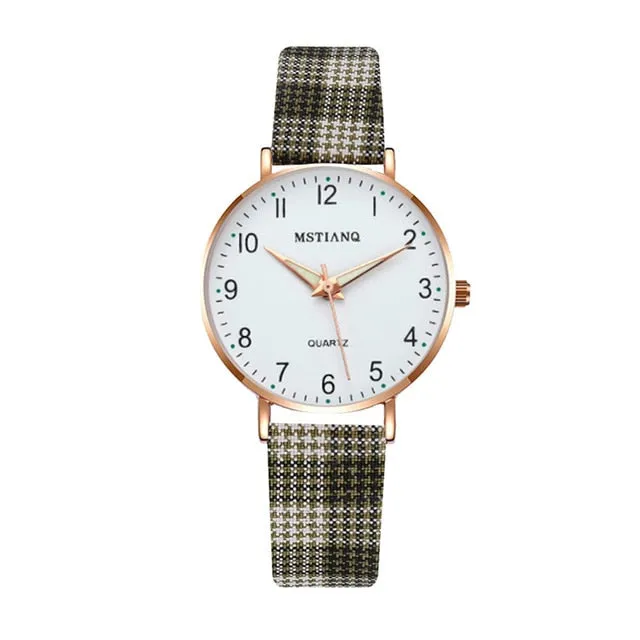 Women Watch  Fashion Casual Leather Belt Watches Small Dial Quartz